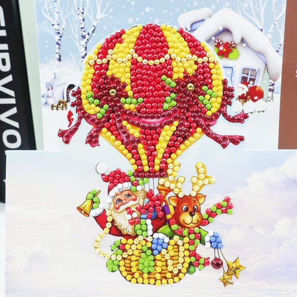 Christmas DIY Diamond Painting Greeting Cards 5D Cartoon Birthday Postcards Kids Festival Embroidery Greet Cards Gifts - Image 5