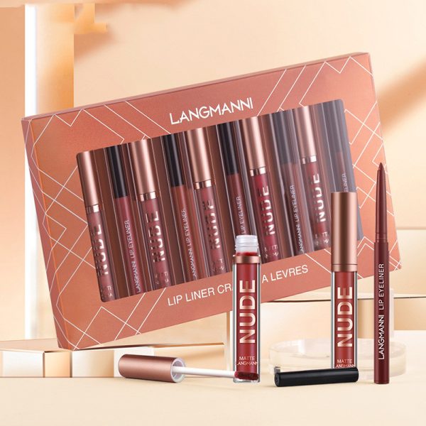 Lip Liner And Lipstick Makeup 12 Pcs Set 6 Matte Lipstick 6 Lip Liner Pens Waterproof Long Lasting Matte Lipstick Beauty Cosmetics Makeup Gift For Girls Lipstick Set - Image 8