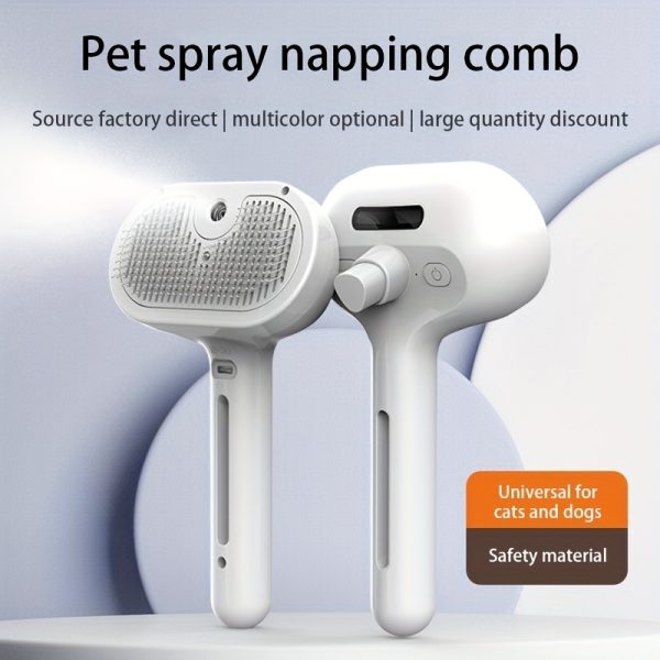 1pc Pet Spray Comb Cat Comb Dog Hair Pull Off Knots To Remove Floating Hair Comb One Click Hair Removal Pet Comb - Image 5