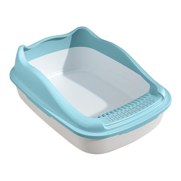 Litter Box Oversized Semi-enclosed Cat Toilet Anti-splash Cat Poop Basin