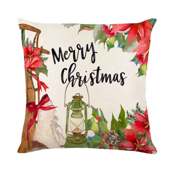 Christmas Decorations Pillow Covers Sofa Square Throw Pillow Cases Stamping Snowflake Waist Cushion Cover Home Bed Decor - Image 7