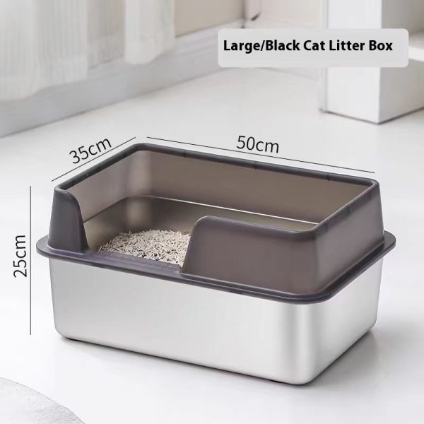 Stainless Steel Litter Box High Fence Anti-splash - Image 2