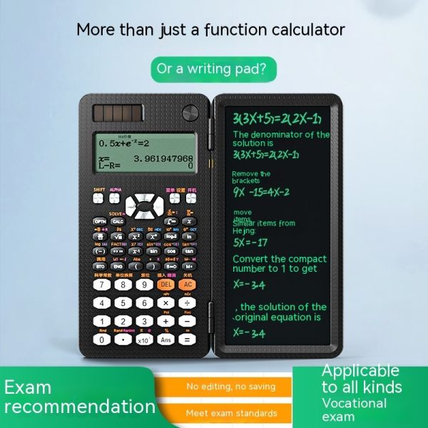 2 In 1 Foldable Scientific Calculators Handwriting Tablet Learning Function Calculator  Foldable Desk Scientific Calculators - Image 3