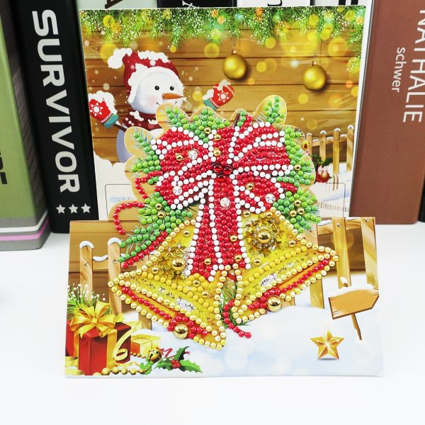 Christmas DIY Diamond Painting Greeting Cards 5D Cartoon Birthday Postcards Kids Festival Embroidery Greet Cards Gifts - Image 3