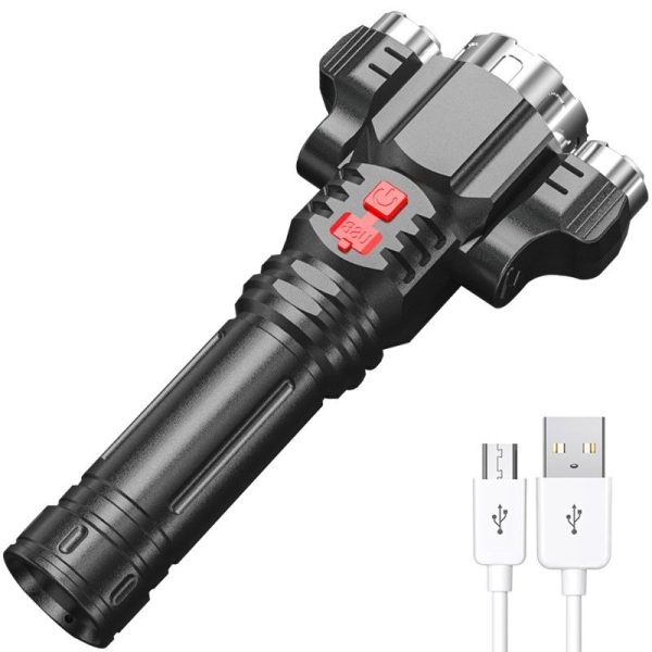 Outdoor Home Portable Riding USB Rechargeable Flashlight - Image 7