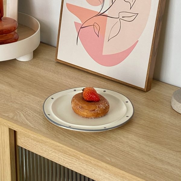 Japanese Simple Tableware Ins Style Ceramic Cake Plate - Image 2