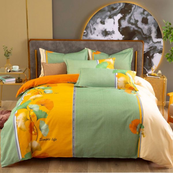 Cotton Winter Linen Quilt Cover Bedding Set - Image 6