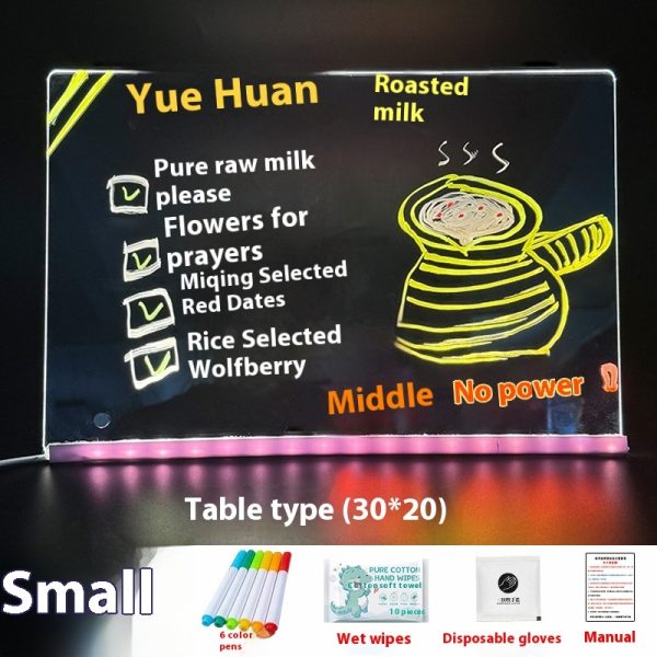 Erasable Small Blackboard Advertising Luminous Led