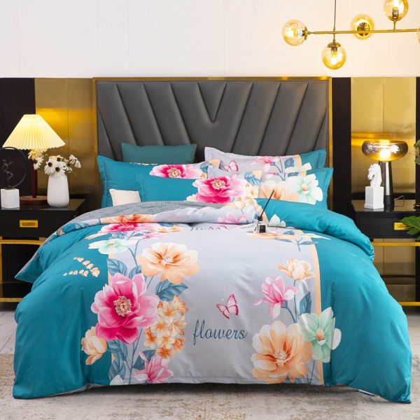 Thickened Brushed Four-piece Winter Bed Sheet And Duvet Cover Three-piece Bedding Set - Image 3