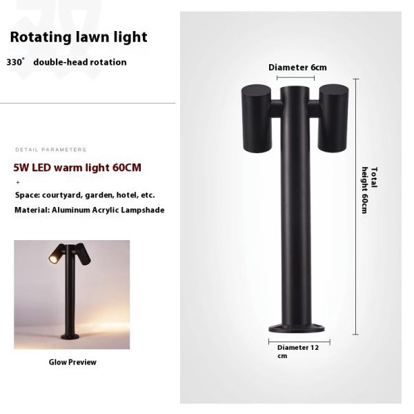 Outdoor Lawn Lamp Adjustable Angle - Image 6