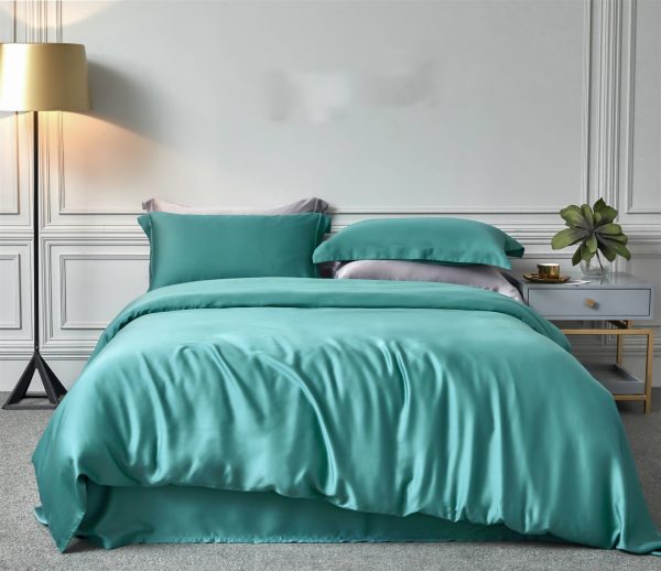 Tencel Double-sided Pure Blue Fine Tencel Simple Silky Smooth Bed Products - Image 8