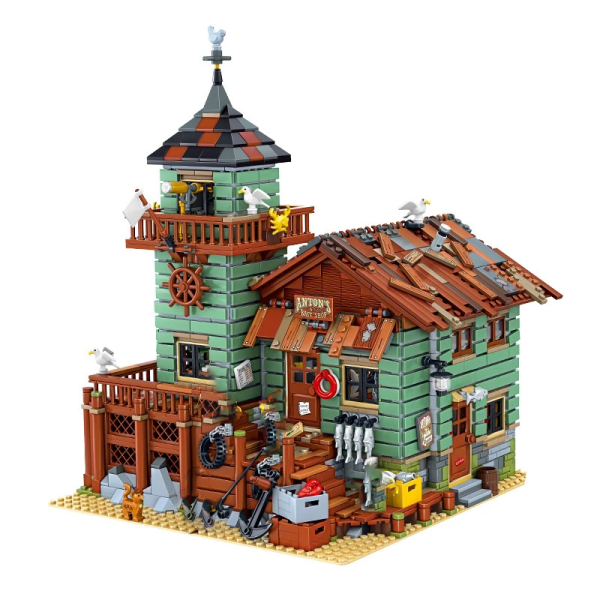 Blocks Bricks Old Fishing House Series Captain'S Wharf Toys for Kids Christmas Gifts - Image 2