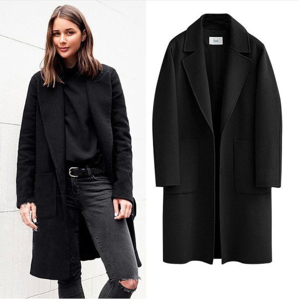 Autumn And Winter Reversible Woolen Coat Women - Image 2