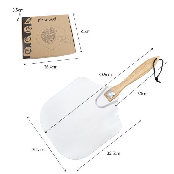 Aluminum Pizza Shovel With Removable Folding Handle - Image 2