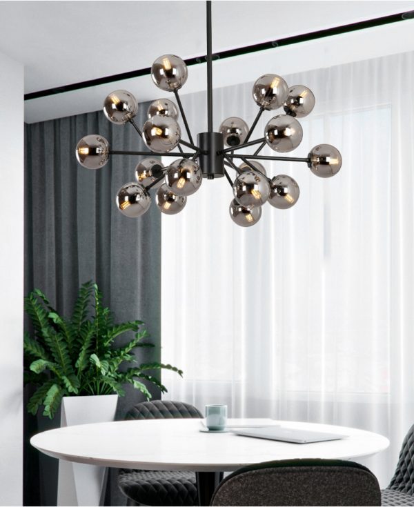 Study Bedroom Living Room Hotel LED Household Glass Chandelier - Image 3