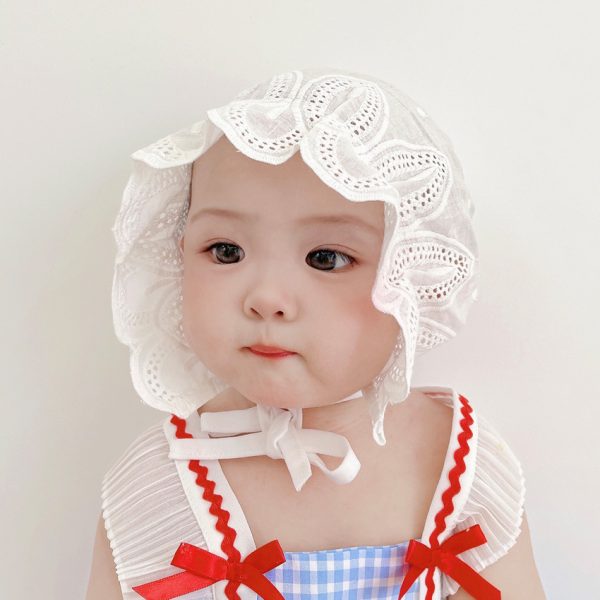 Pure Cotton Hollow Embroidered Baby Sun Hat