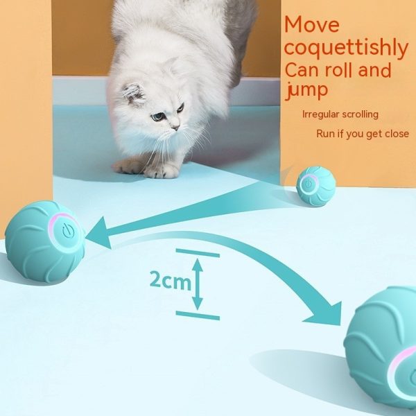 Smart Cat Toys Rolling Ball Pet Cat Owner Interactive Pets Toys Automatic Bouncing Ball USB Self Hi Teasing Kittens Jumping Ball - Image 4