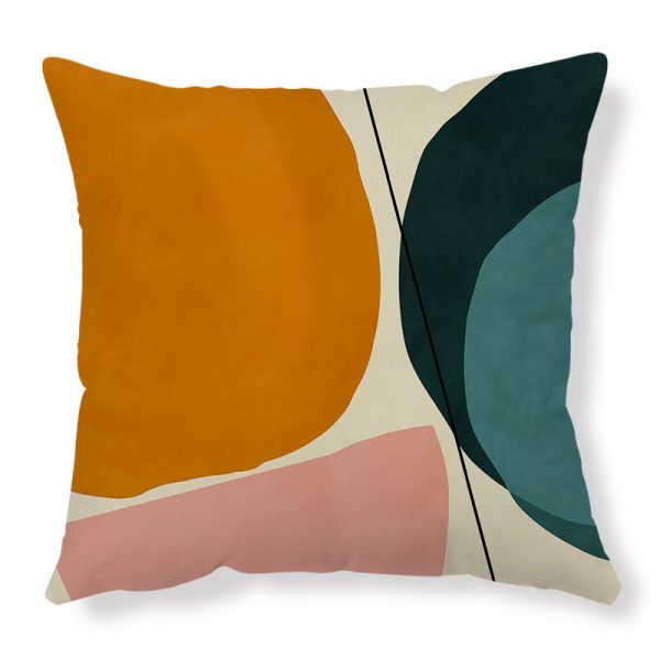 Simple Geometric Abstract Pattern Sofa Backrest Cushion Cover - Image 8