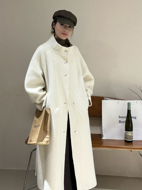 Loose Slimming Casual Woolen Coat - Image 7