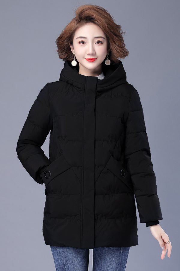 Down Cotton Clothing Coat Women's Mid-length Loose Thick - Image 4