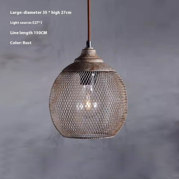 Retro Industrial Style Iron Iron Net Chandelier - Image 7