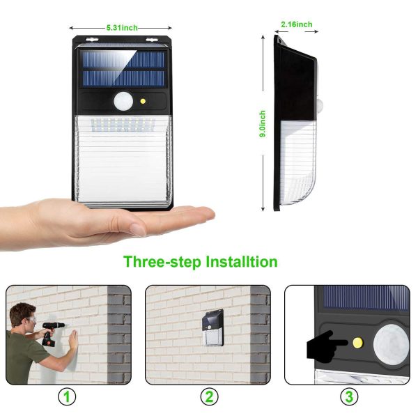 36/32LED solar induction wall light - Image 5