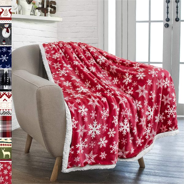 Red plaid flannel wool blanket - Image 9