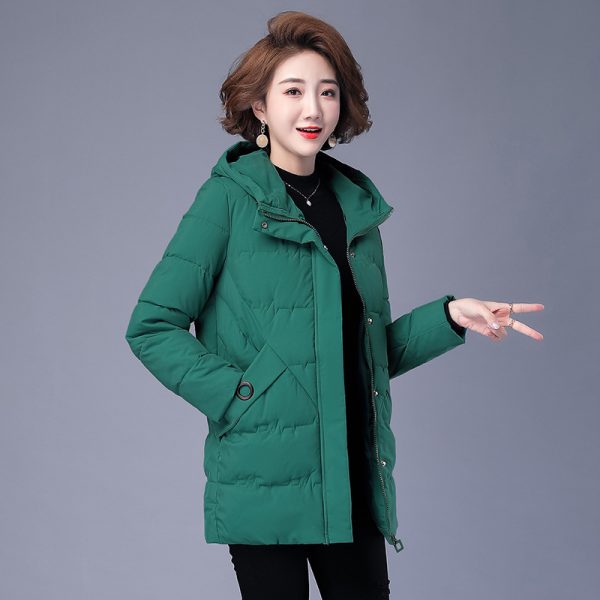 Down Cotton Clothing Coat Women's Mid-length Loose Thick - Image 2