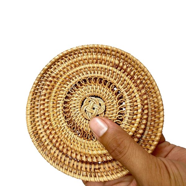 Vietnamese handmade rattan coaster - Image 5