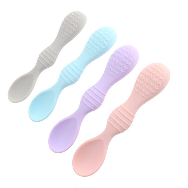 Multicolor All Silicone Soft Spoons For Infants And Children - Image 2