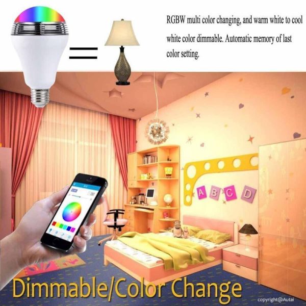 Smart LED colorful bulb bluetooth wireless speaker - Image 2