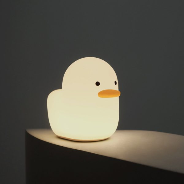 Nordic Cute Lovely Cartoon Dull Duck Led Night Light Silicone USB Charging NightLight Holiday Gifts Kids Room Bedside Bedroom - Image 5