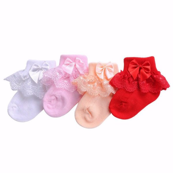 BOW LACE baby socks