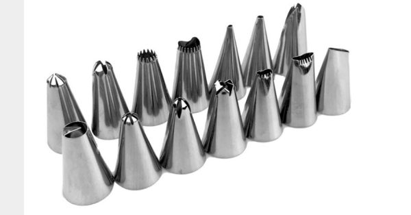 Silicone Pastry Bag Nozzles DIY Icing Piping Cream Reusable Pastry Bags14 Nozzle Set Cake Decorating Tools China - Image 3