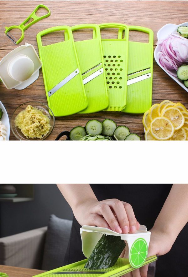 mulit-fuction kitchen tools vegetable carrot cucumber slicer grater wave cutter - Image 3