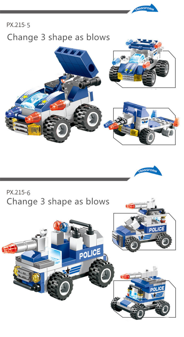 762Pcs Robot Car City Police Building Blocks Set - Image 6