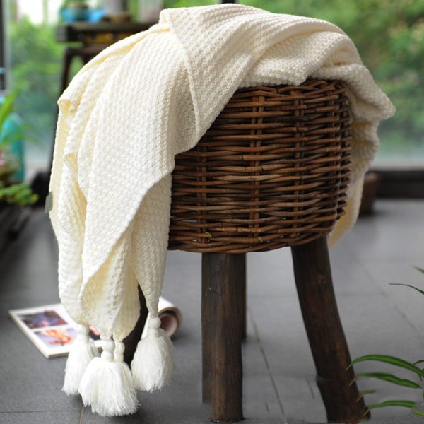 Knitted Blanket Bed end Nordic Blanket Woolen Sofa Blanket