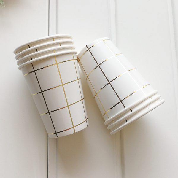 Disposable gilt mesh decagonal paper tray set - Image 5