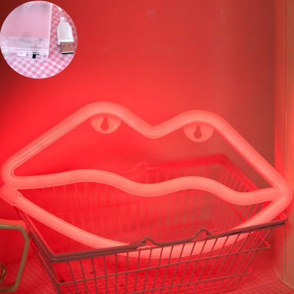 Neon Light Lantern Network Red Girl Heart Room Bedroom - Image 3