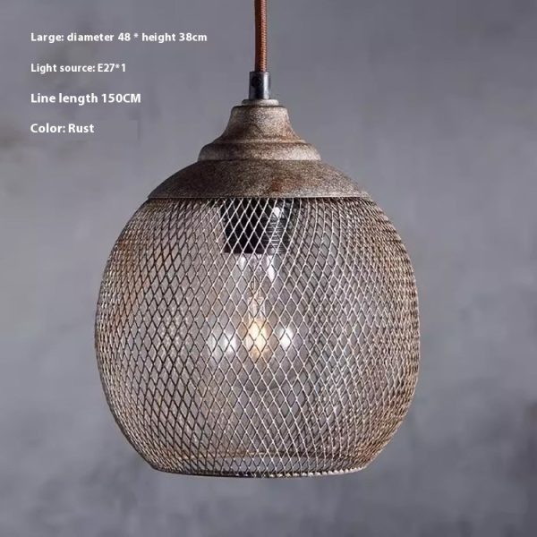 Retro Industrial Style Iron Iron Net Chandelier - Image 8