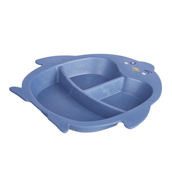 Penguin Children's Cutlery 6-piece Set Cartoon Grid Plate Binaural Bowl with Lid - Image 9