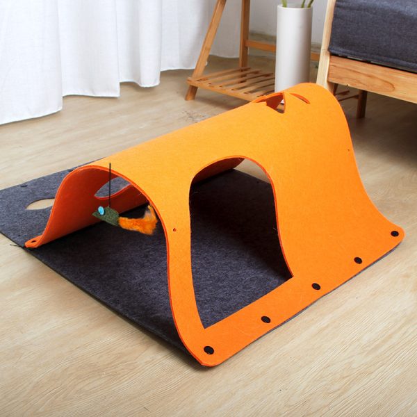 2 in 1 DIY Combined Cat Tunnel Toy Removable Felt Cat Nest House Puppy Ferrets Rabbit Play Dog Tunnel Tubes - Image 6