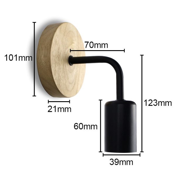 Modern Minimalist Wrought Iron Wall Lamp - Image 5