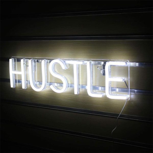 Transparent Back Panel HUSTLE USB Powered Neon Lights - Image 2