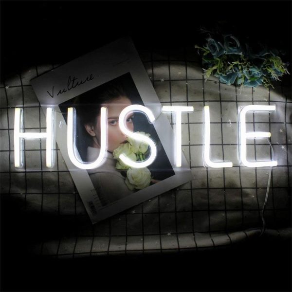 Transparent Back Panel HUSTLE USB Powered Neon Lights - Image 3