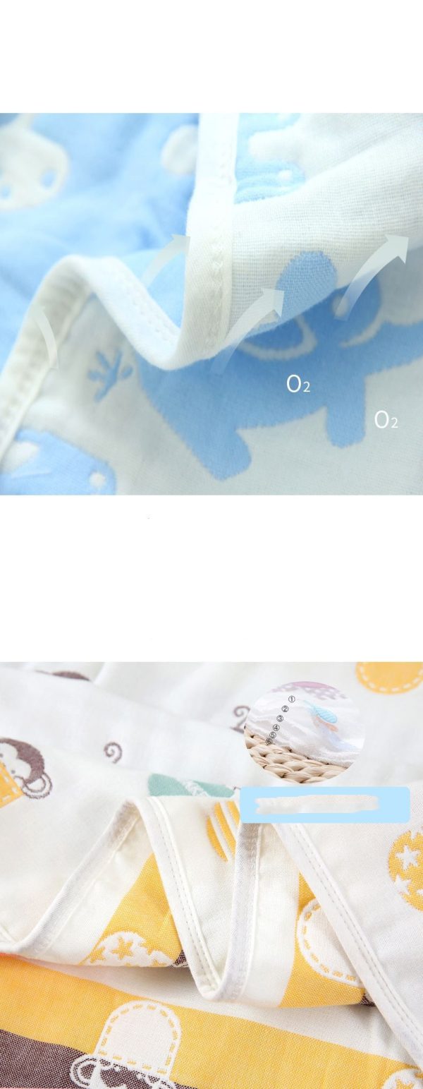 4Pcs Cotton Receiving Blanket Swaddle Baby Bedsheet Newborn - Image 4