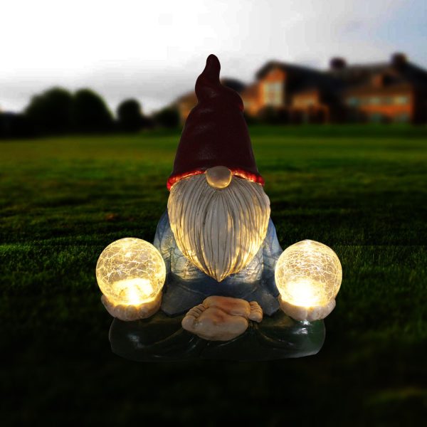 Solar LED Resin Ornaments Dwarf Doll Outdoor Statue Courtyard Gardening Decoration Artistic Figurine Micro Landscape Accessories - Image 4