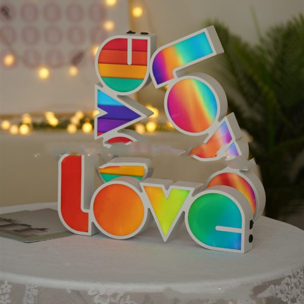 LOVE Colorful LED Letter Light Night Light - Image 2