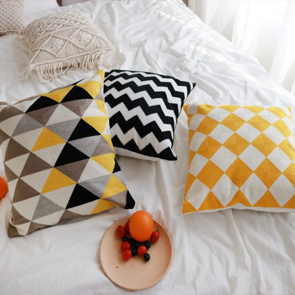 Geometric Embroidery Floral Sofa Art Throw Pillow American Living Room Cushion Cover - Image 5