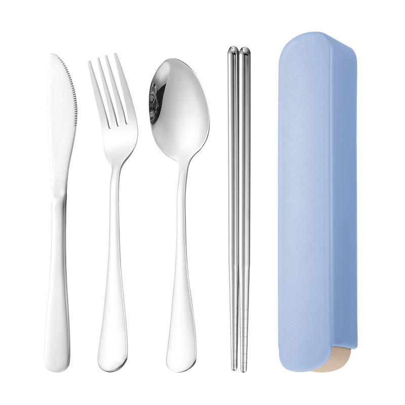 Portable Four-Piece Knife, Fork, Spoon And Chopsticks Set